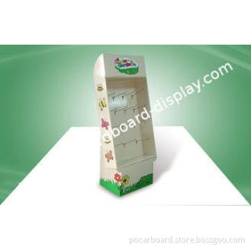 Orange Cardboard Display Stands Hook Floor display for Kid'